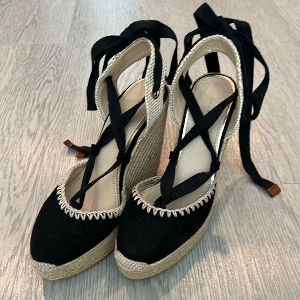 Zara lace-up wedges
